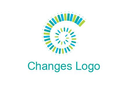 pencils in spiral shape logo