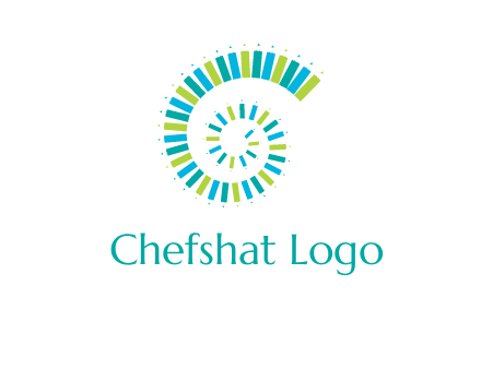 pencils in spiral shape logo