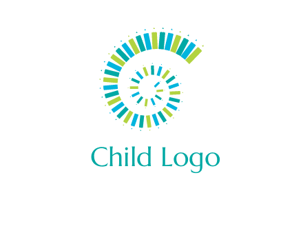 pencils in spiral shape logo