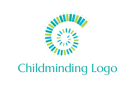 pencils in spiral shape logo