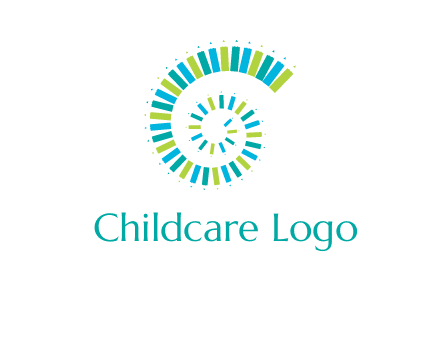 pencils in spiral shape logo