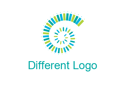 pencils in spiral shape logo