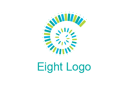 pencils in spiral shape logo