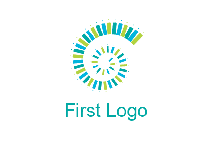 pencils in spiral shape logo