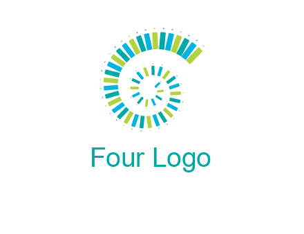 pencils in spiral shape logo