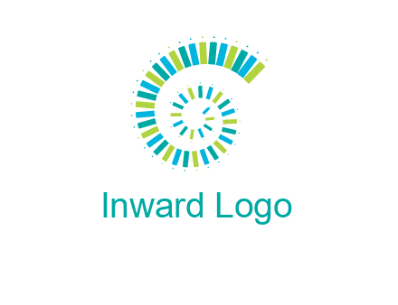 pencils in spiral shape logo