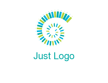 pencils in spiral shape logo