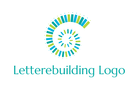 pencils in spiral shape logo