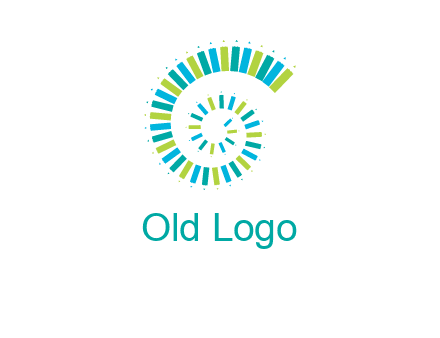 pencils in spiral shape logo