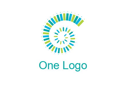 pencils in spiral shape logo