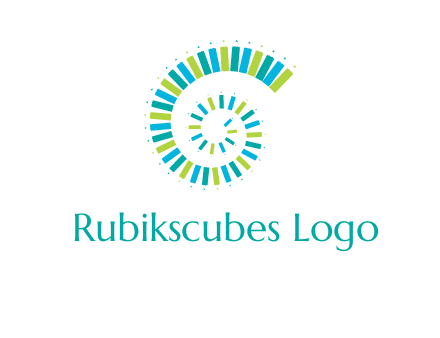 pencils in spiral shape logo