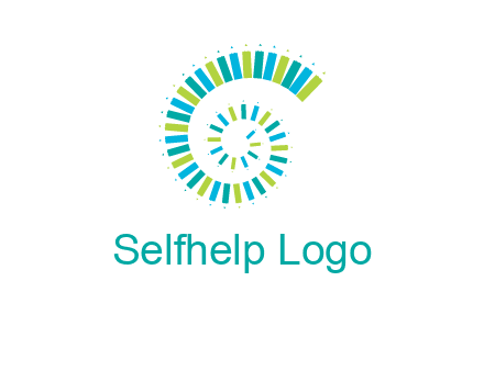pencils in spiral shape logo
