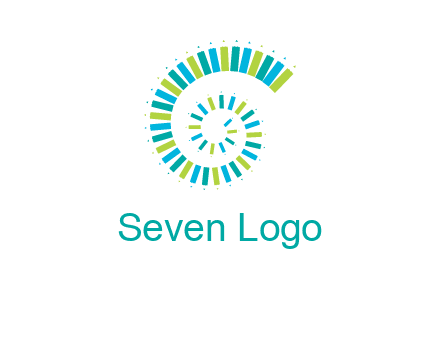 pencils in spiral shape logo