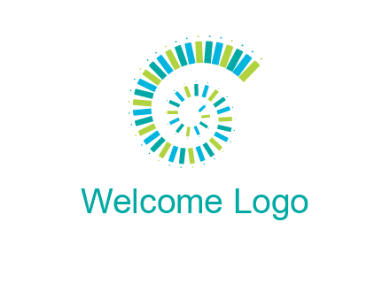 pencils in spiral shape logo