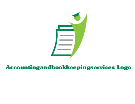 happy swoosh student against pages with graduation hat logo icon