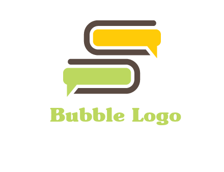 books with chat bubbles logo