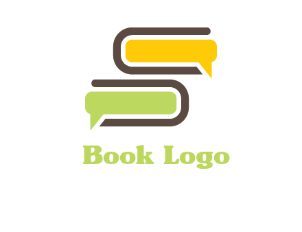 books with chat bubbles logo