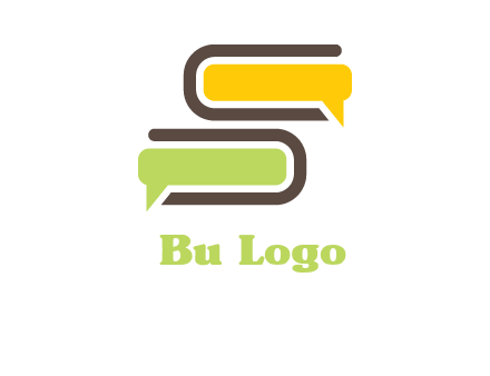 books with chat bubbles logo