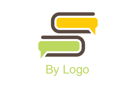 books with chat bubbles logo