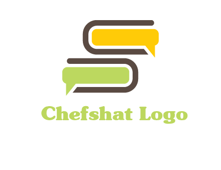 books with chat bubbles logo