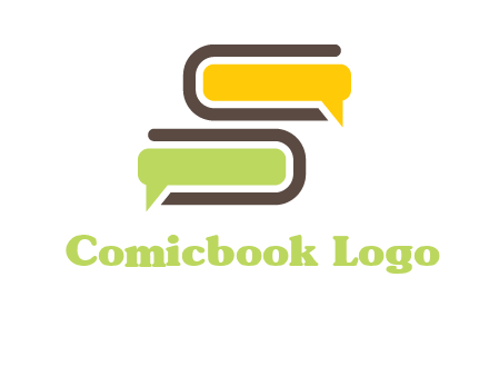 books with chat bubbles logo