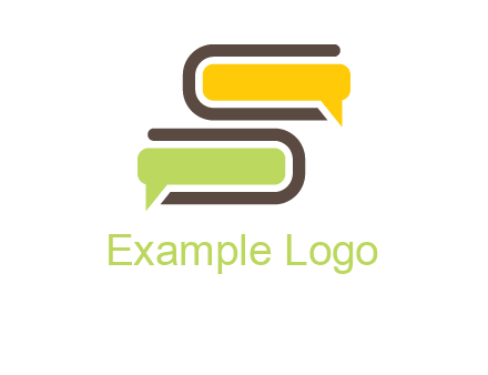 books with chat bubbles logo