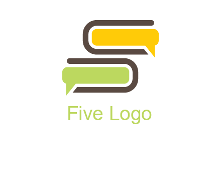 books with chat bubbles logo