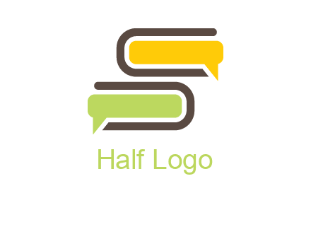 books with chat bubbles logo