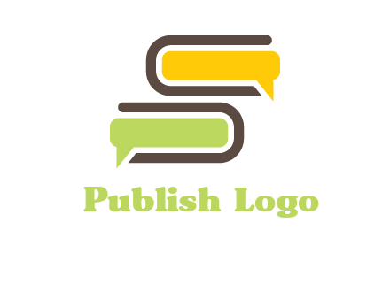 books with chat bubbles logo