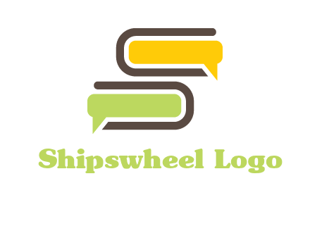 books with chat bubbles logo