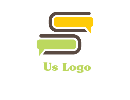books with chat bubbles logo