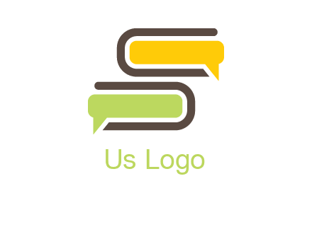 books with chat bubbles logo