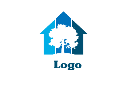 tree in a home logo
