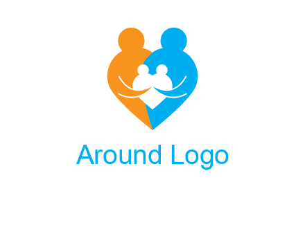 heart shaped family icon