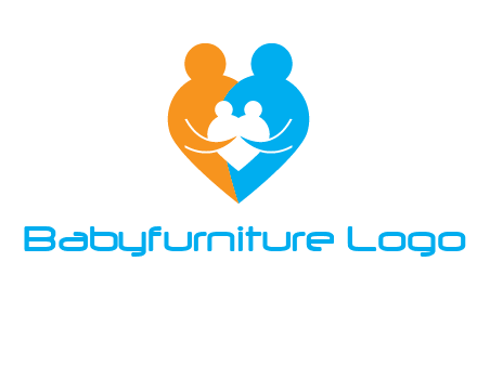 heart shaped family icon