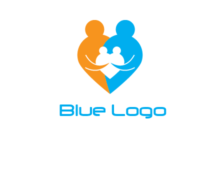 heart shaped family icon