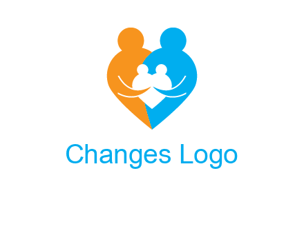 heart shaped family icon
