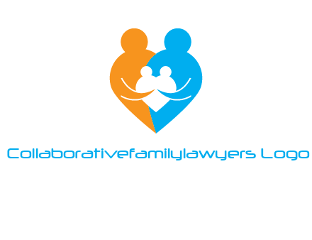 heart shaped family icon
