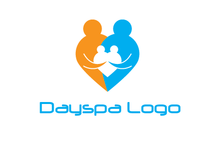 heart shaped family icon