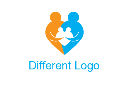 heart shaped family icon