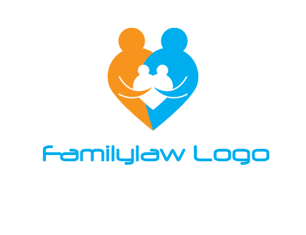 heart shaped family icon