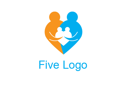 heart shaped family icon