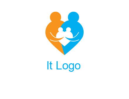 heart shaped family icon