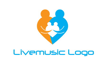 heart shaped family icon