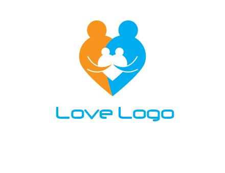 heart shaped family icon