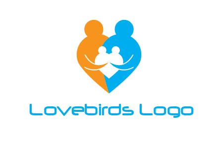 heart shaped family icon