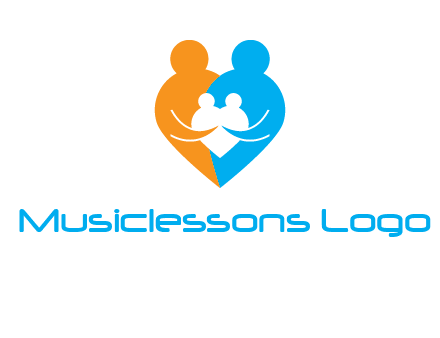 heart shaped family icon