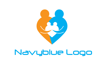 heart shaped family icon