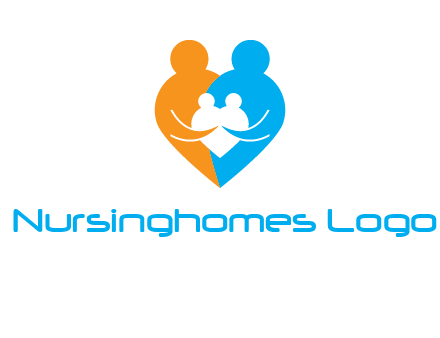 heart shaped family icon