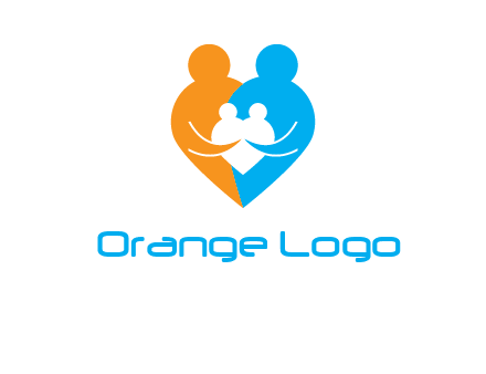 heart shaped family icon